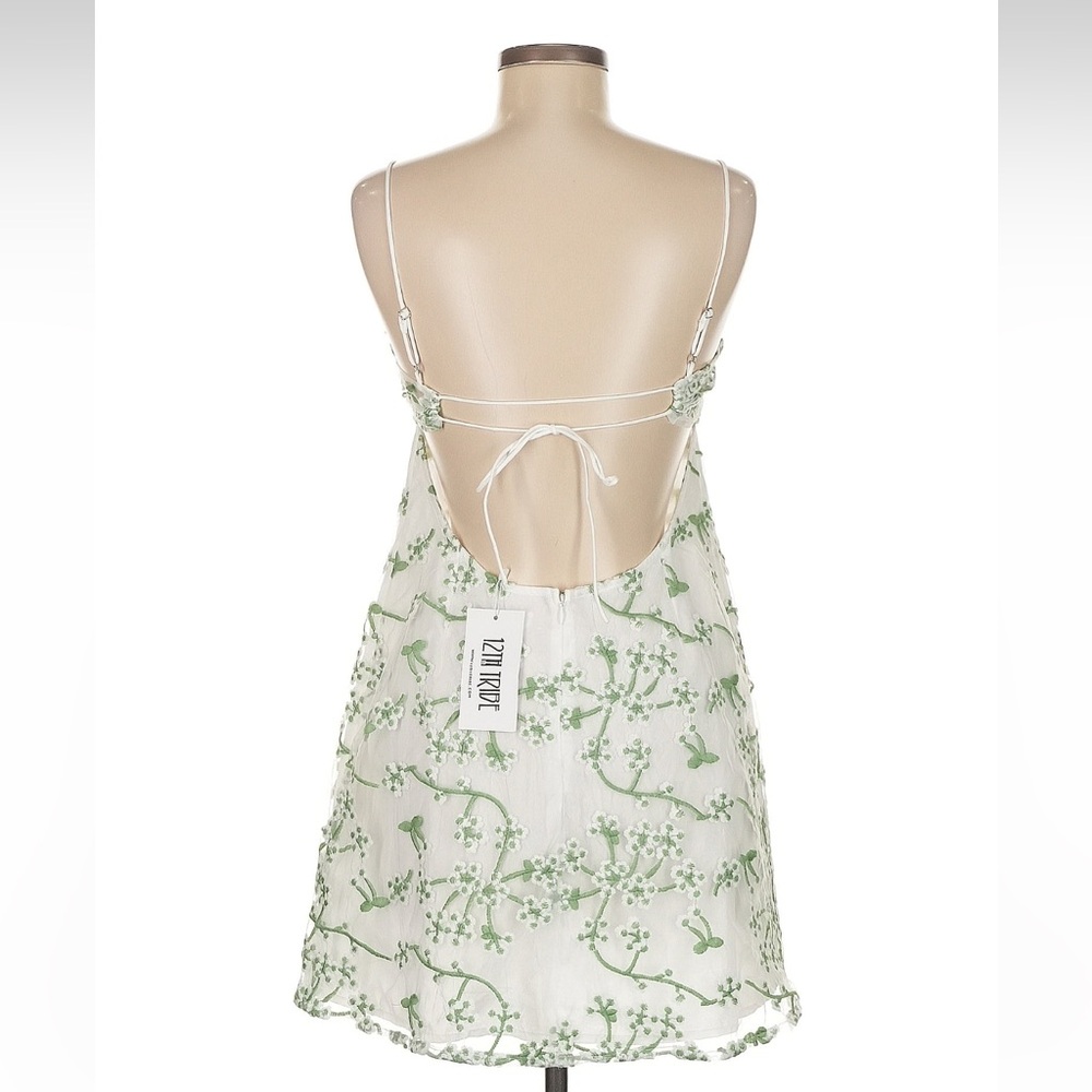 12th Tribe White Floral Mini Dress - Picture 2 of 8